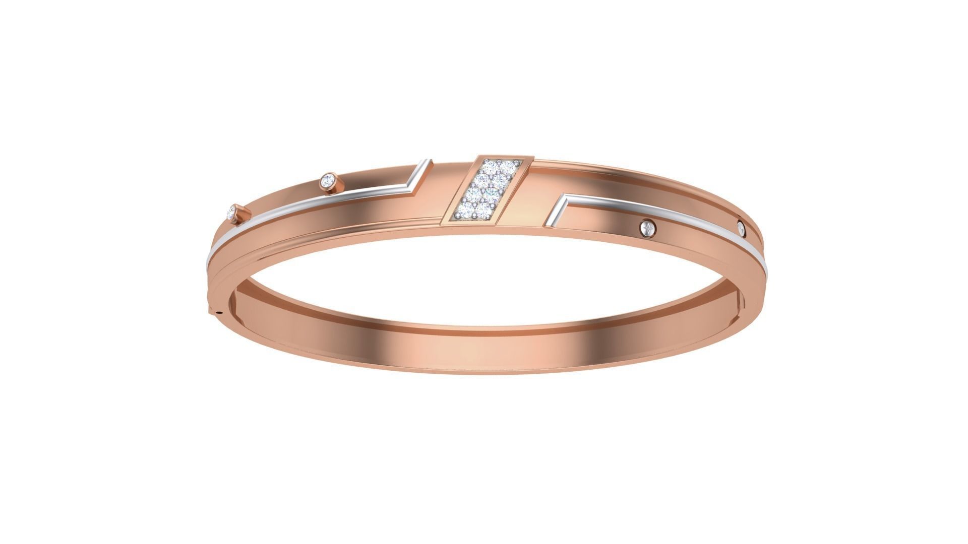 Screw Head Solid Diamond Unisex Bracelets 3dm stl renders obj  3D print model_5