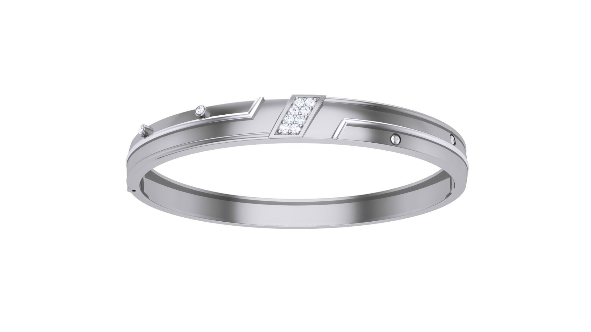 Screw Head Solid Diamond Unisex Bracelets 3dm stl renders obj  3D print model_4