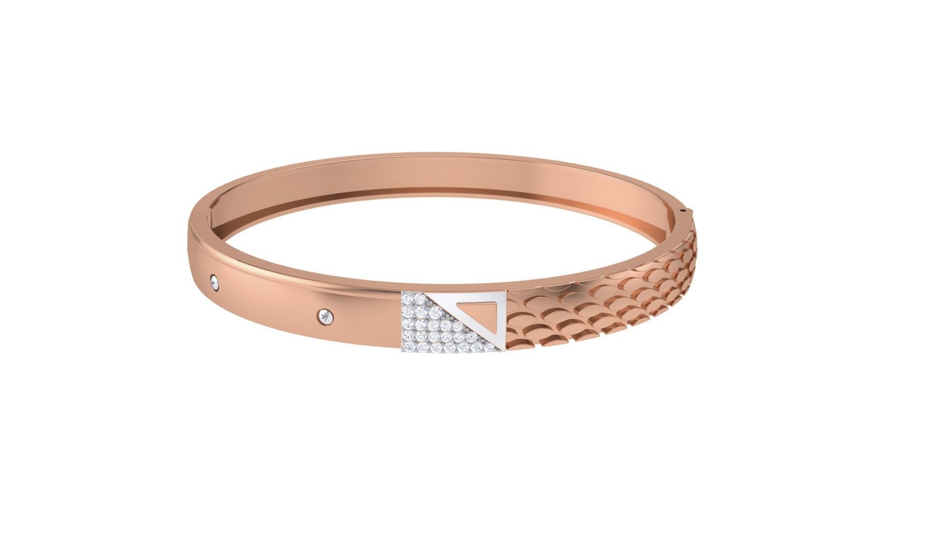 Screw Head Solid Diamond Unisex Bracelets 3dm stl renders obj 3D print model_12