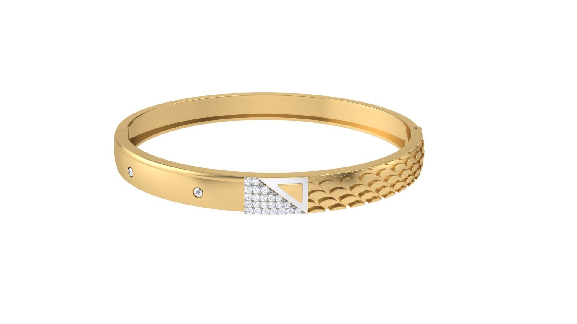 Screw Head Solid Diamond Unisex Bracelets 3dm stl renders obj 3D print model_13