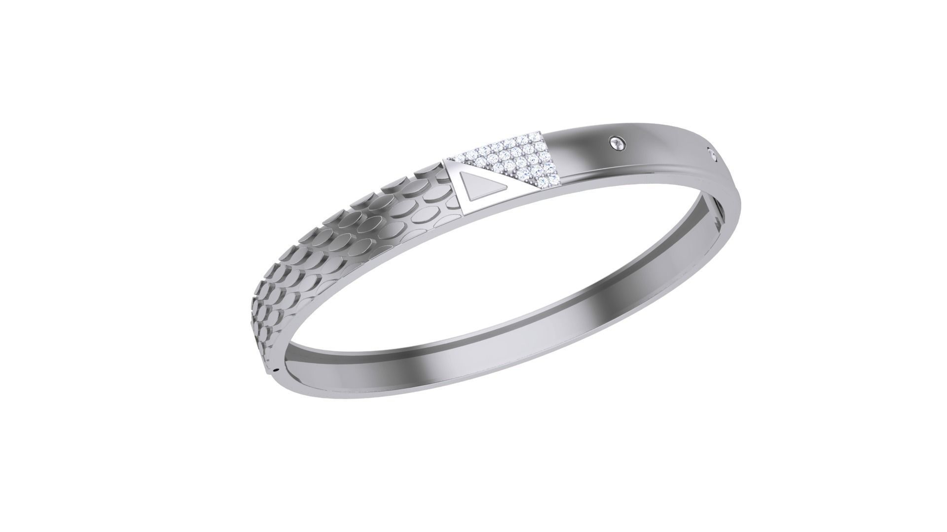 Screw Head Solid Diamond Unisex Bracelets 3dm stl renders obj 3D print model_1