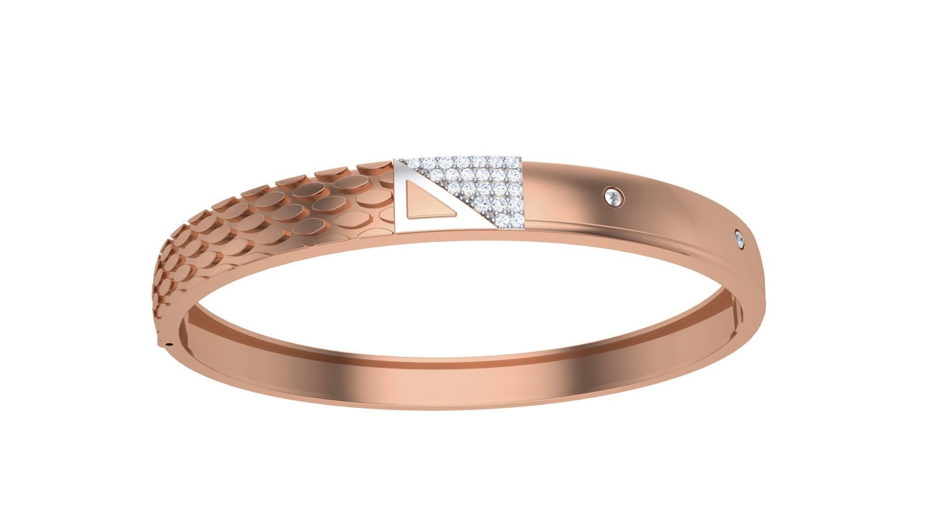 Screw Head Solid Diamond Unisex Bracelets 3dm stl renders obj 3D print model_6