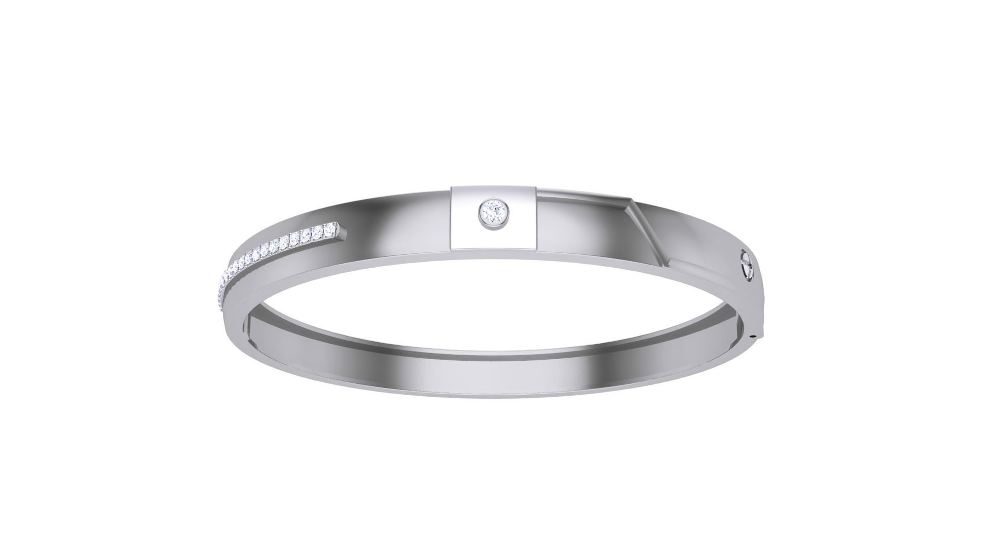 Screw Head Solid Diamond Unisex Bracelets 3dm stl renders obj  3D print model_8