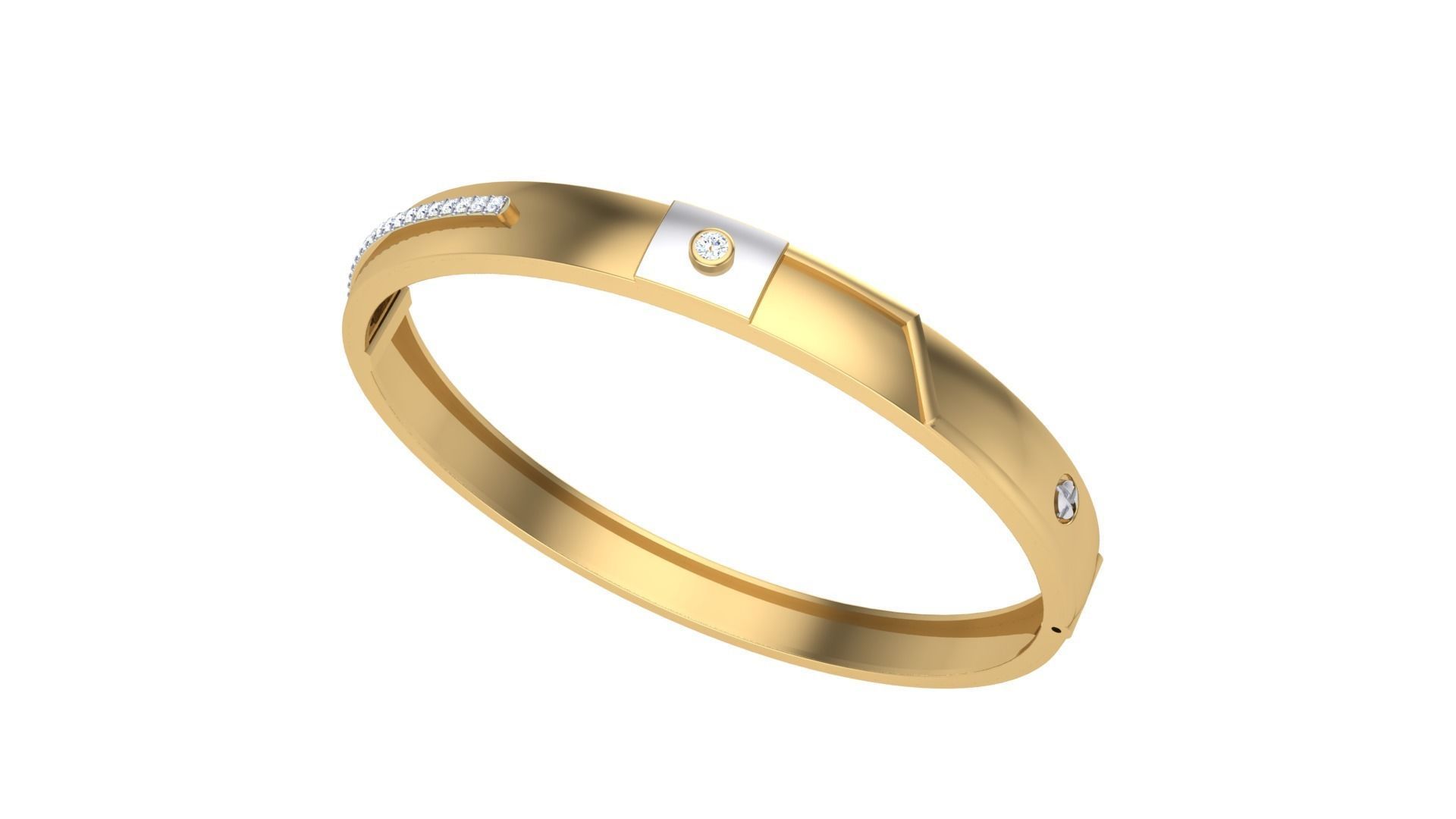 Screw Head Solid Diamond Unisex Bracelets 3dm stl renders obj  3D print model_2
