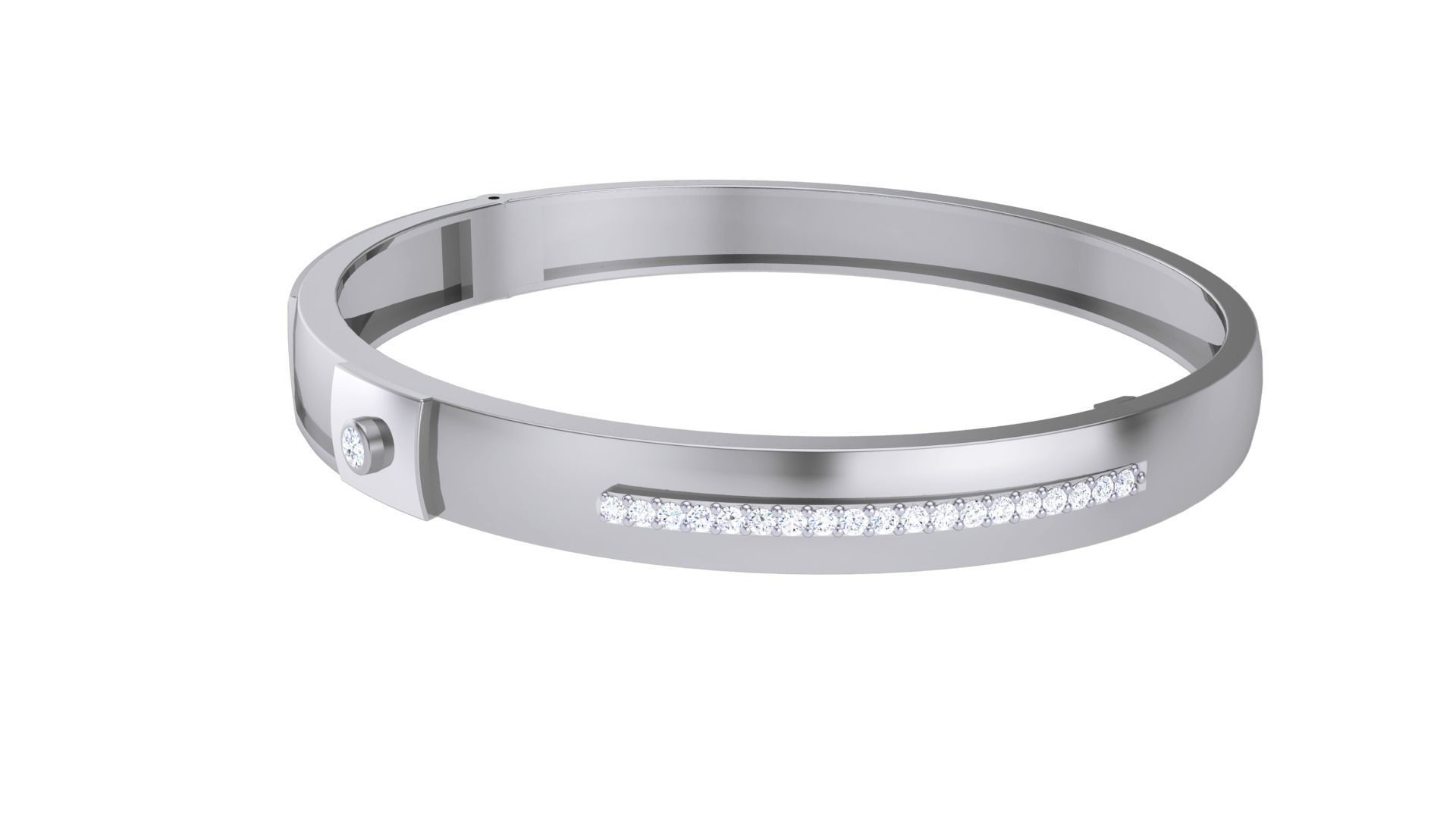Screw Head Solid Diamond Unisex Bracelets 3dm stl renders obj  3D print model_13