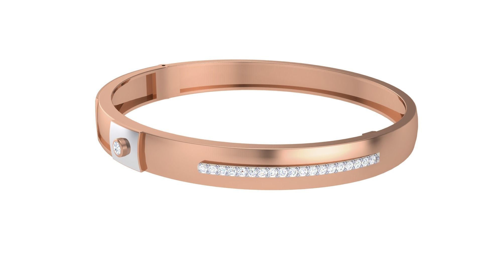 Screw Head Solid Diamond Unisex Bracelets 3dm stl renders obj  3D print model_14