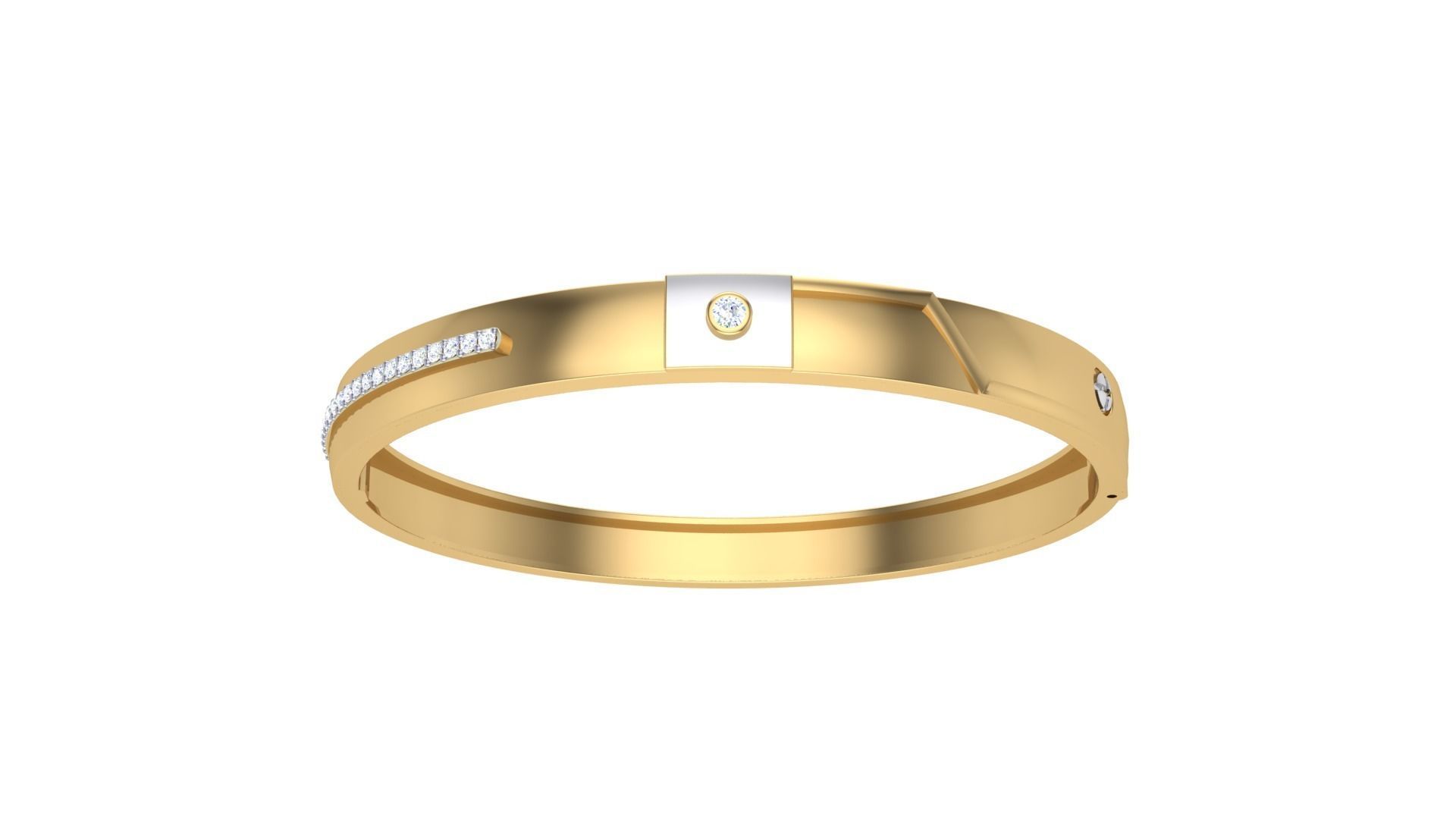 Screw Head Solid Diamond Unisex Bracelets 3dm stl renders obj  3D print model_7
