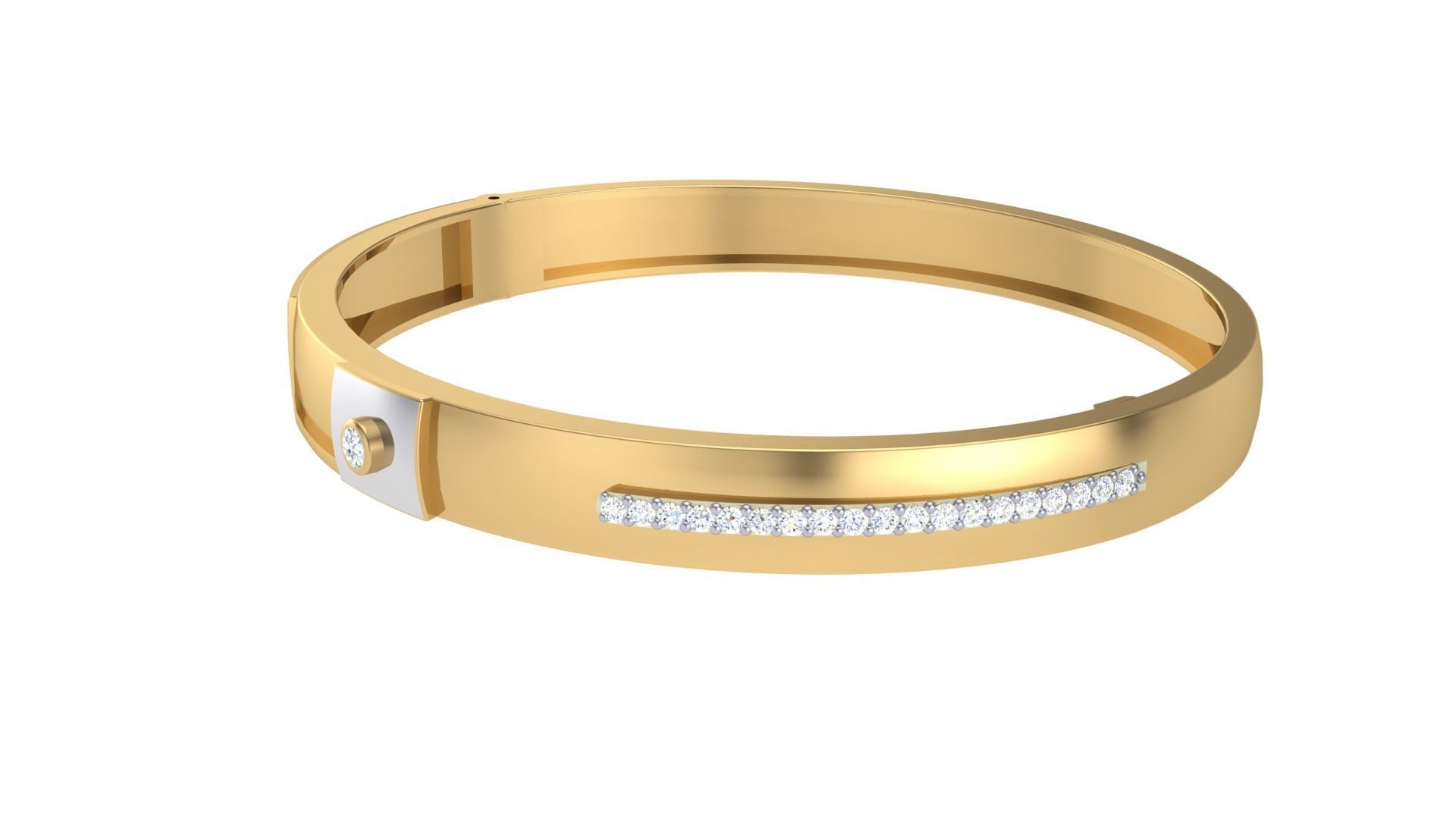 Screw Head Solid Diamond Unisex Bracelets 3dm stl renders obj  3D print model_12