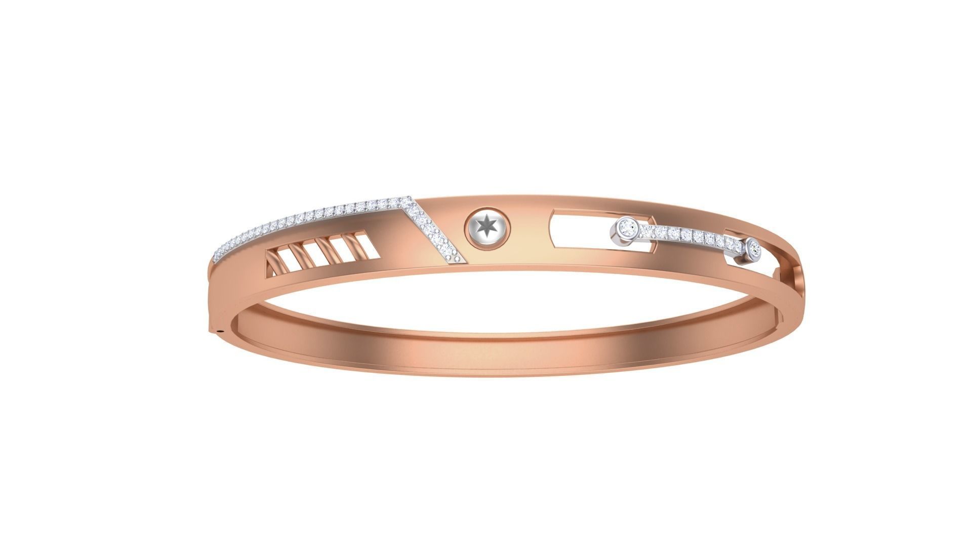 Screw Head Solid Diamond Unisex Bracelets 3dm stl renders obj  3D print model_8
