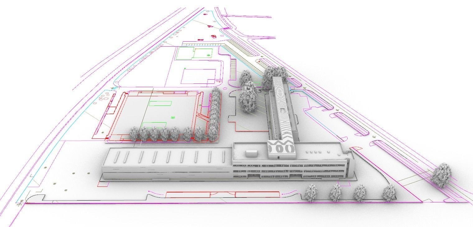 Dolomiti Energia Trento building 3D and 2D 3D print model_9
