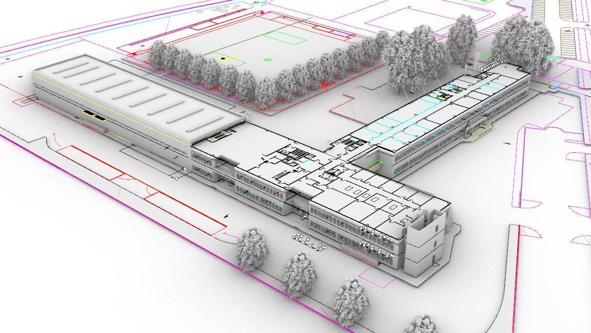 Dolomiti Energia Trento building 3D and 2D 3D print model_11