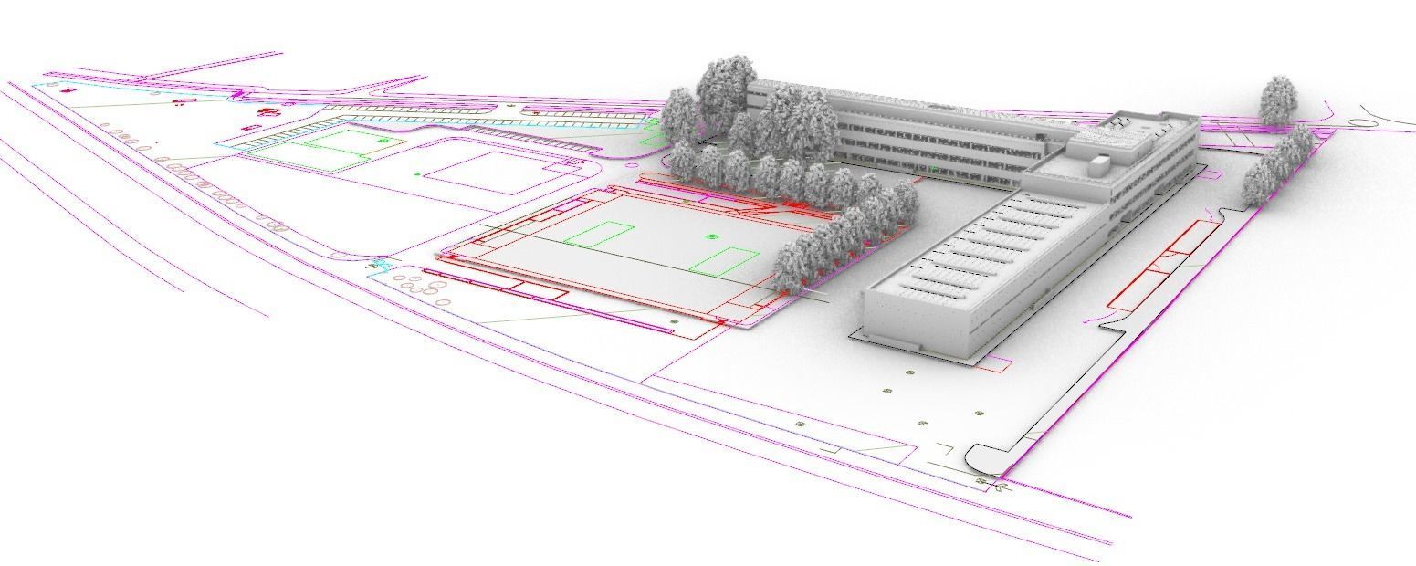 Dolomiti Energia Trento building 3D and 2D 3D print model_10