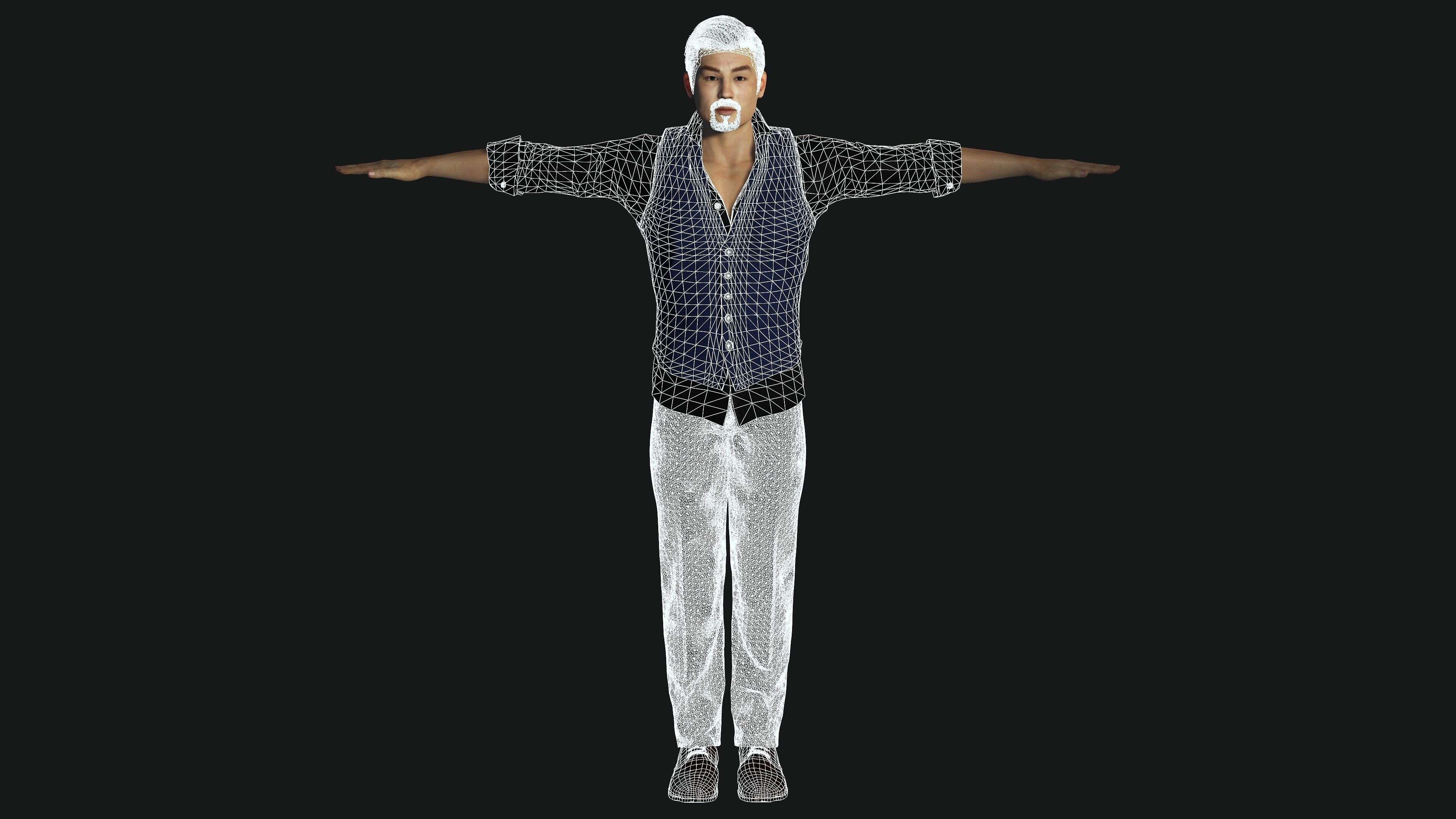AAA 3D ASIAN JAPANES BUSINESSMAN-REALISTIC RIGGED GAME CHARACTER Low-poly 3D model_26