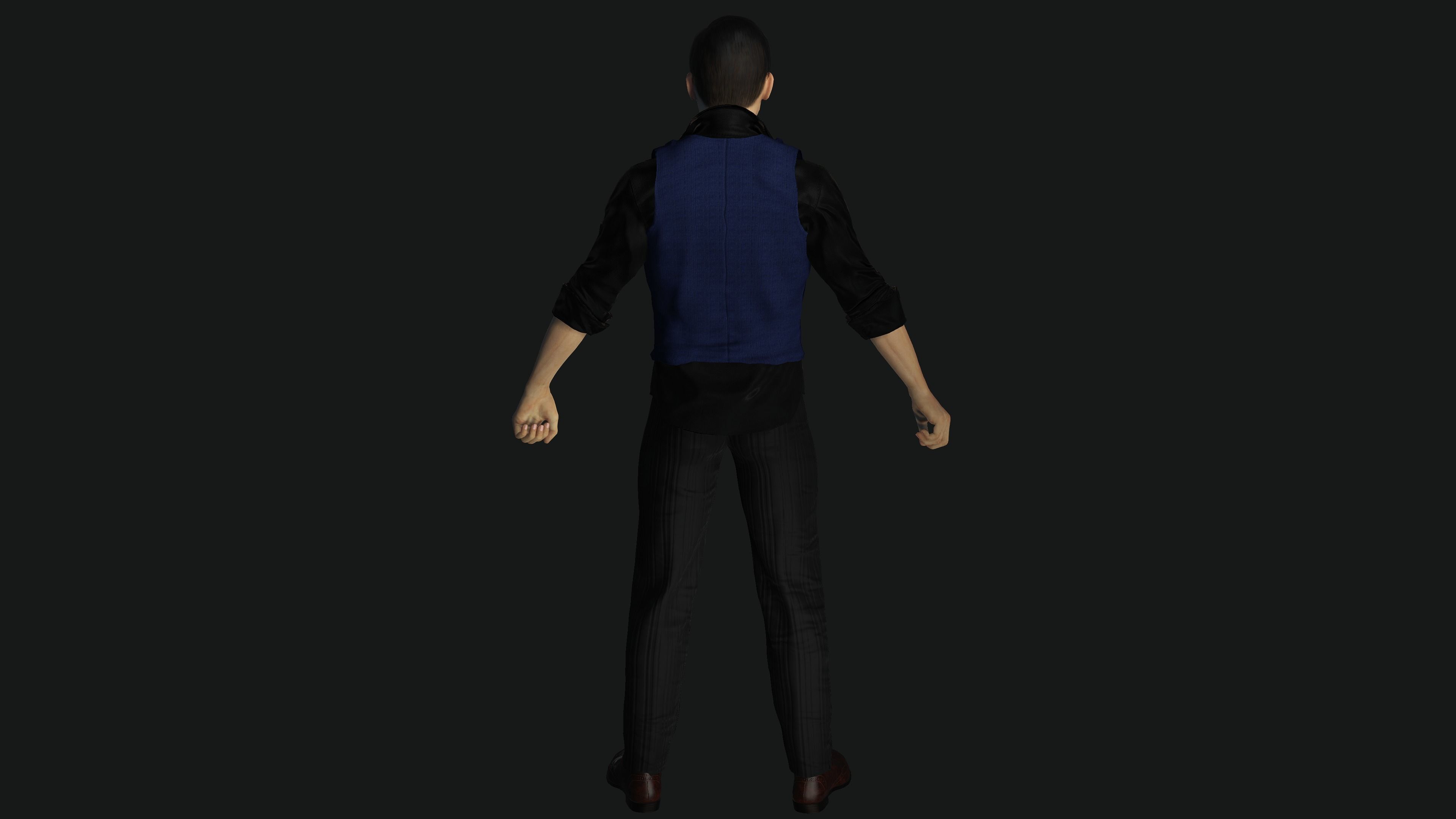 AAA 3D ASIAN JAPANES BUSINESSMAN-REALISTIC RIGGED GAME CHARACTER Low-poly 3D model_24