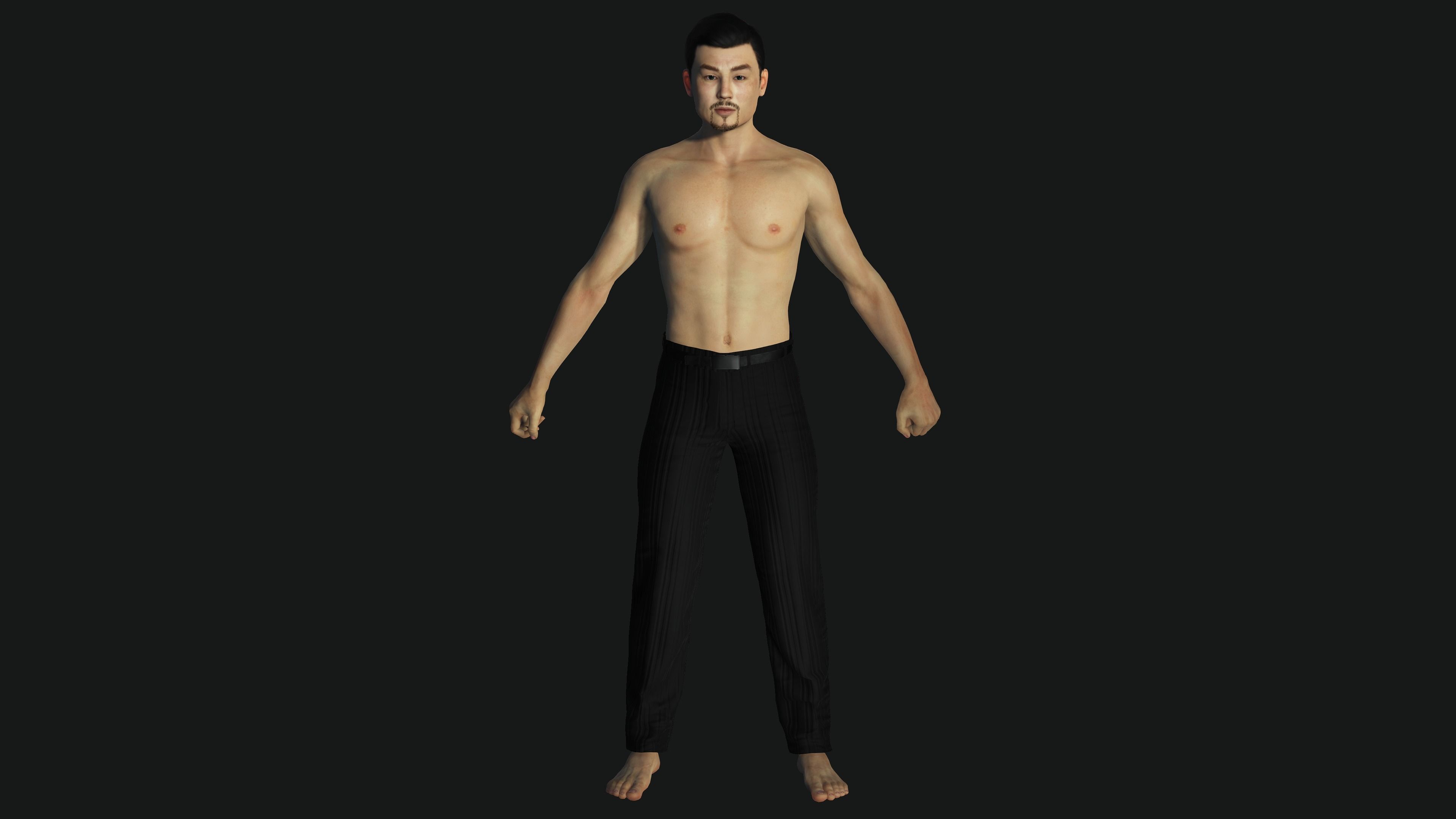 AAA 3D ASIAN JAPANES BUSINESSMAN-REALISTIC RIGGED GAME CHARACTER Low-poly 3D model_22
