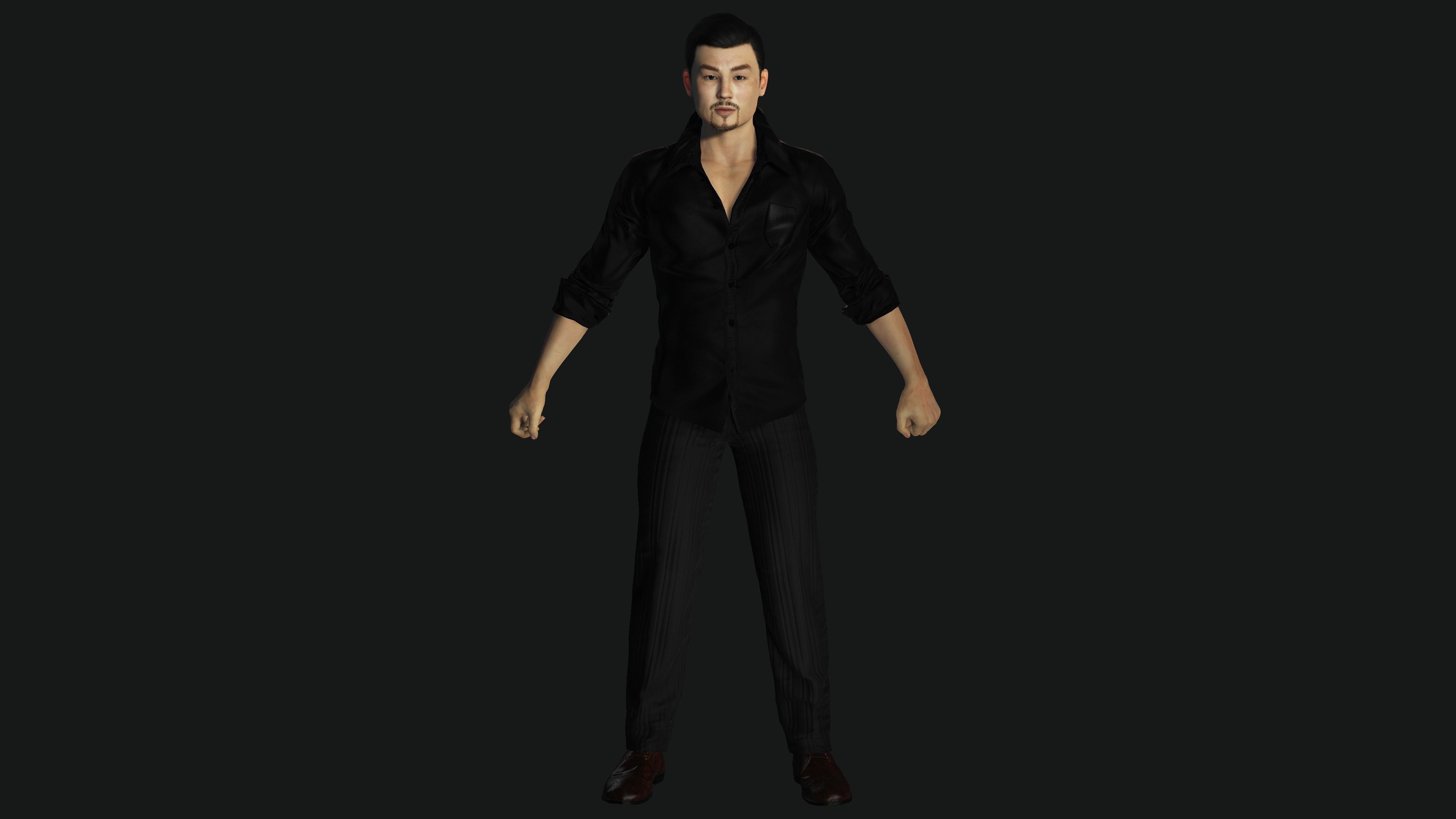 AAA 3D ASIAN JAPANES BUSINESSMAN-REALISTIC RIGGED GAME CHARACTER Low-poly 3D model_19