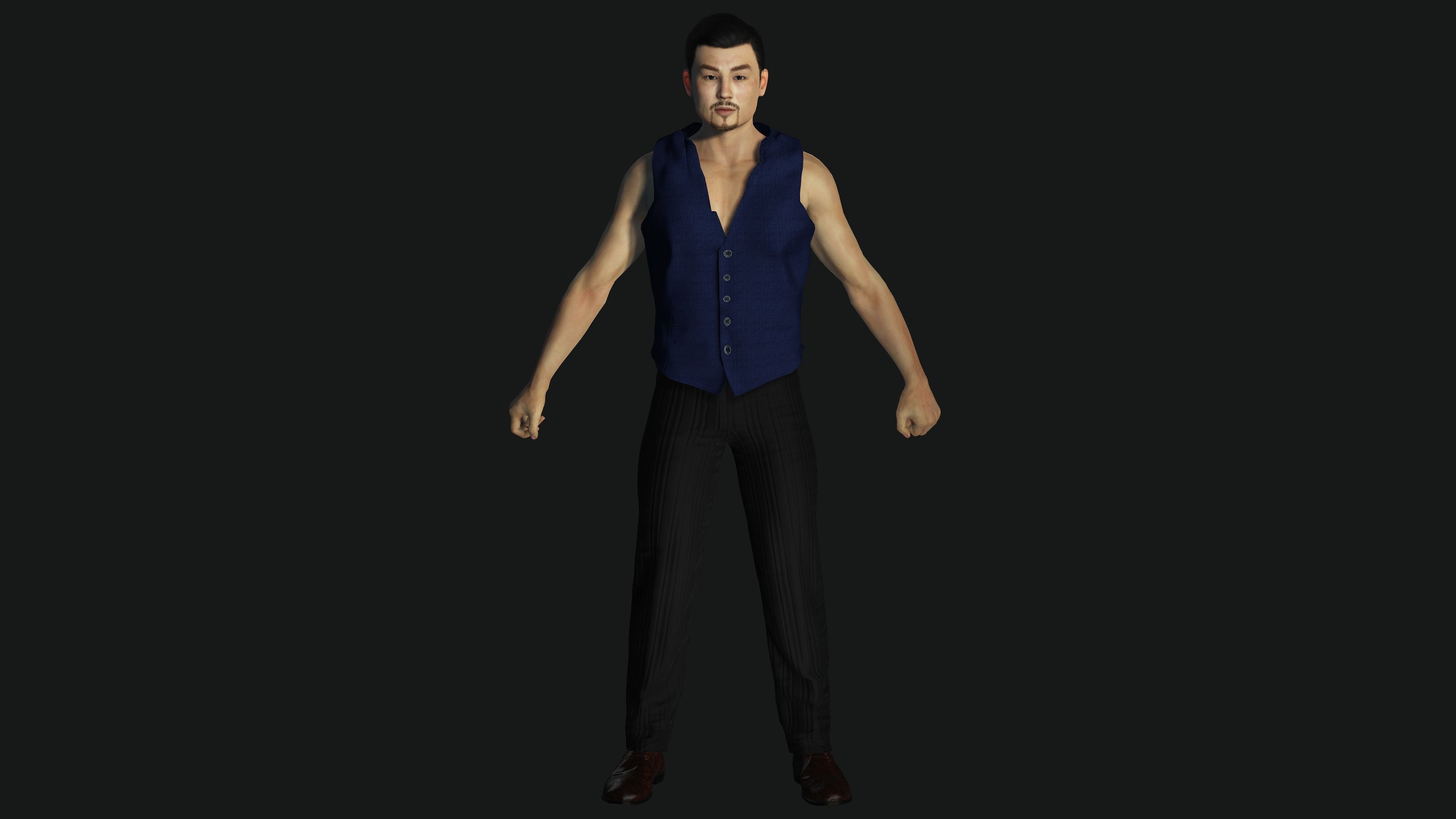 AAA 3D ASIAN JAPANES BUSINESSMAN-REALISTIC RIGGED GAME CHARACTER Low-poly 3D model_20