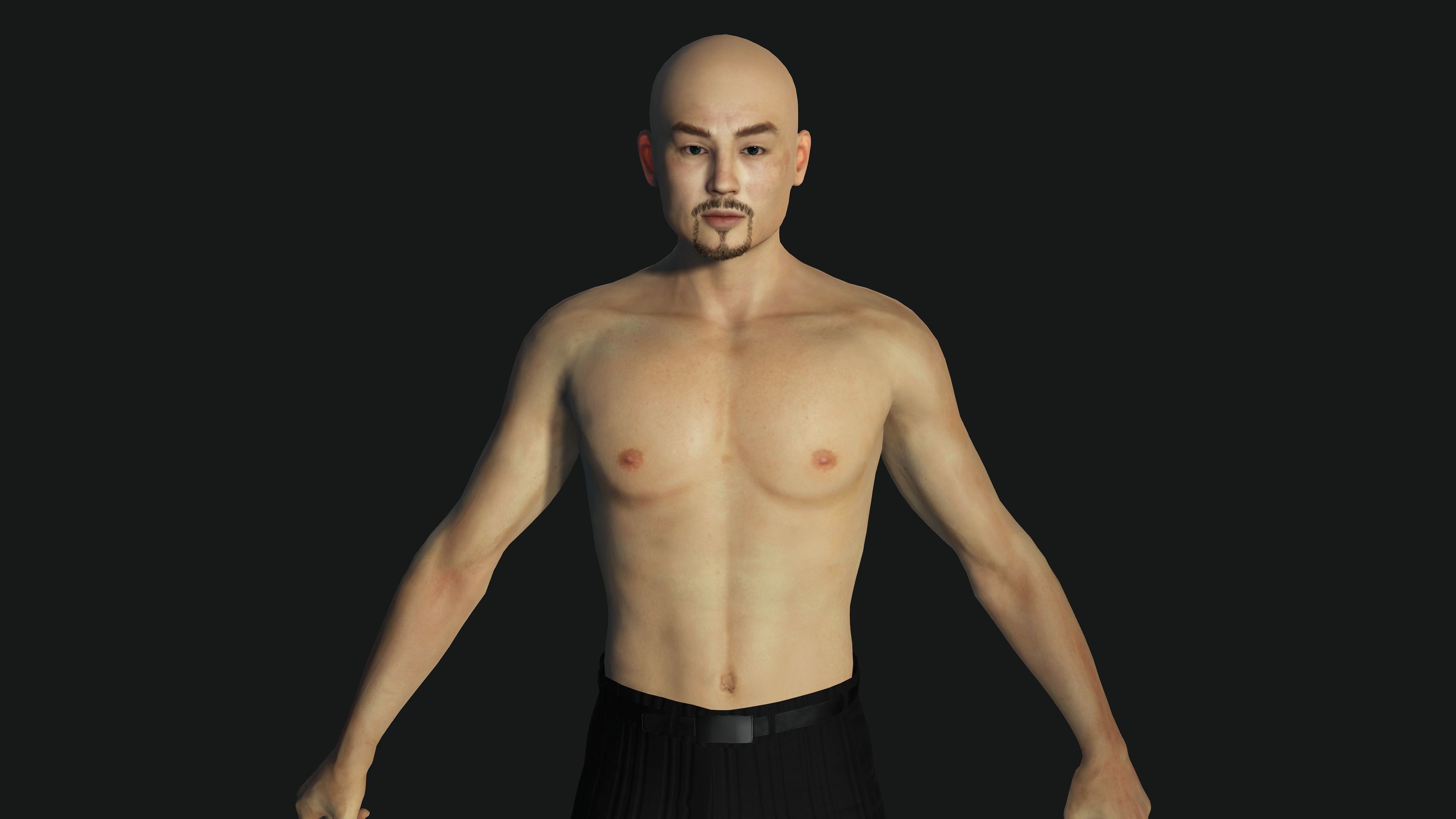 AAA 3D ASIAN JAPANES BUSINESSMAN-REALISTIC RIGGED GAME CHARACTER Low-poly 3D model_15