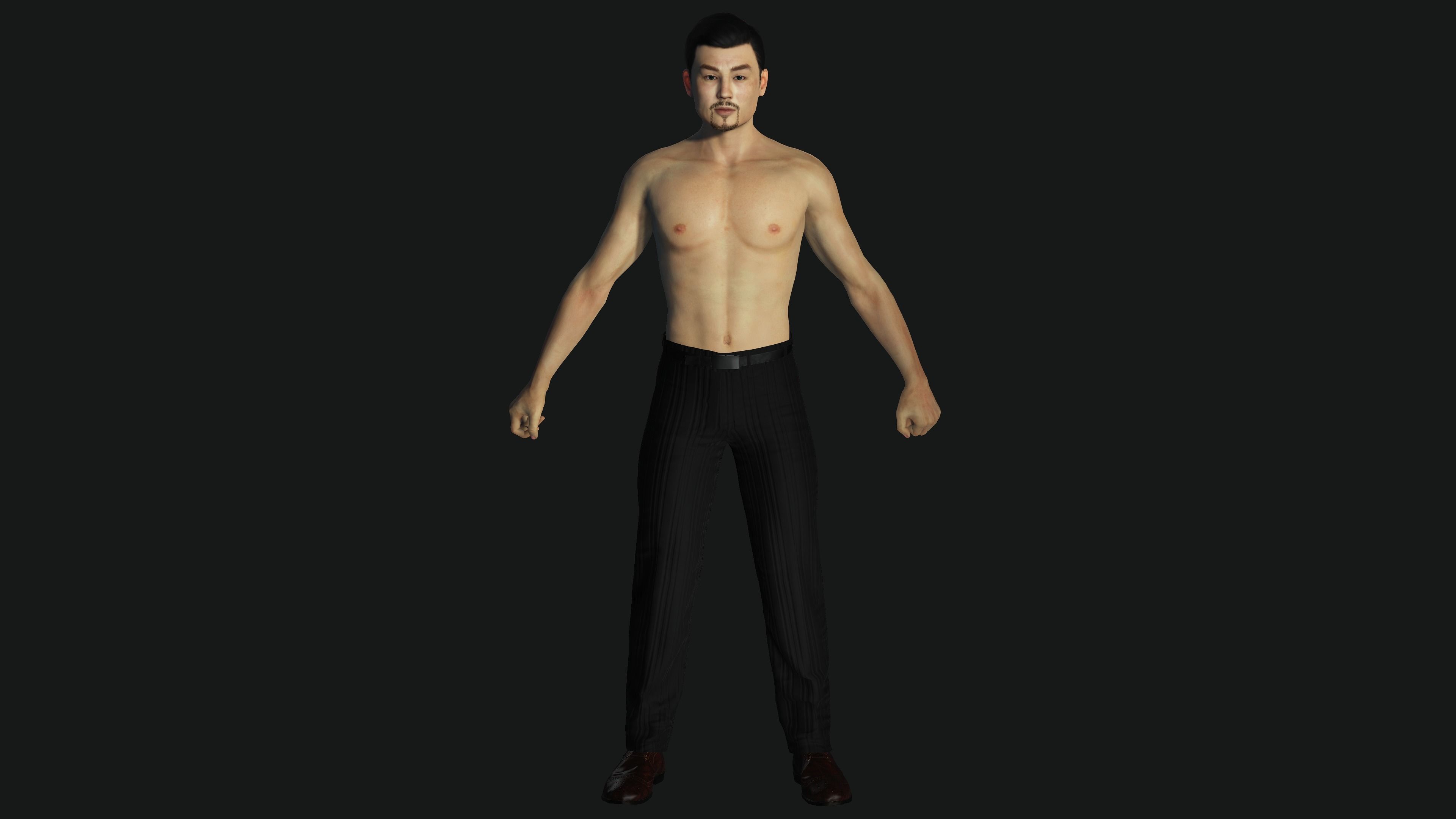 AAA 3D ASIAN JAPANES BUSINESSMAN-REALISTIC RIGGED GAME CHARACTER Low-poly 3D model_21