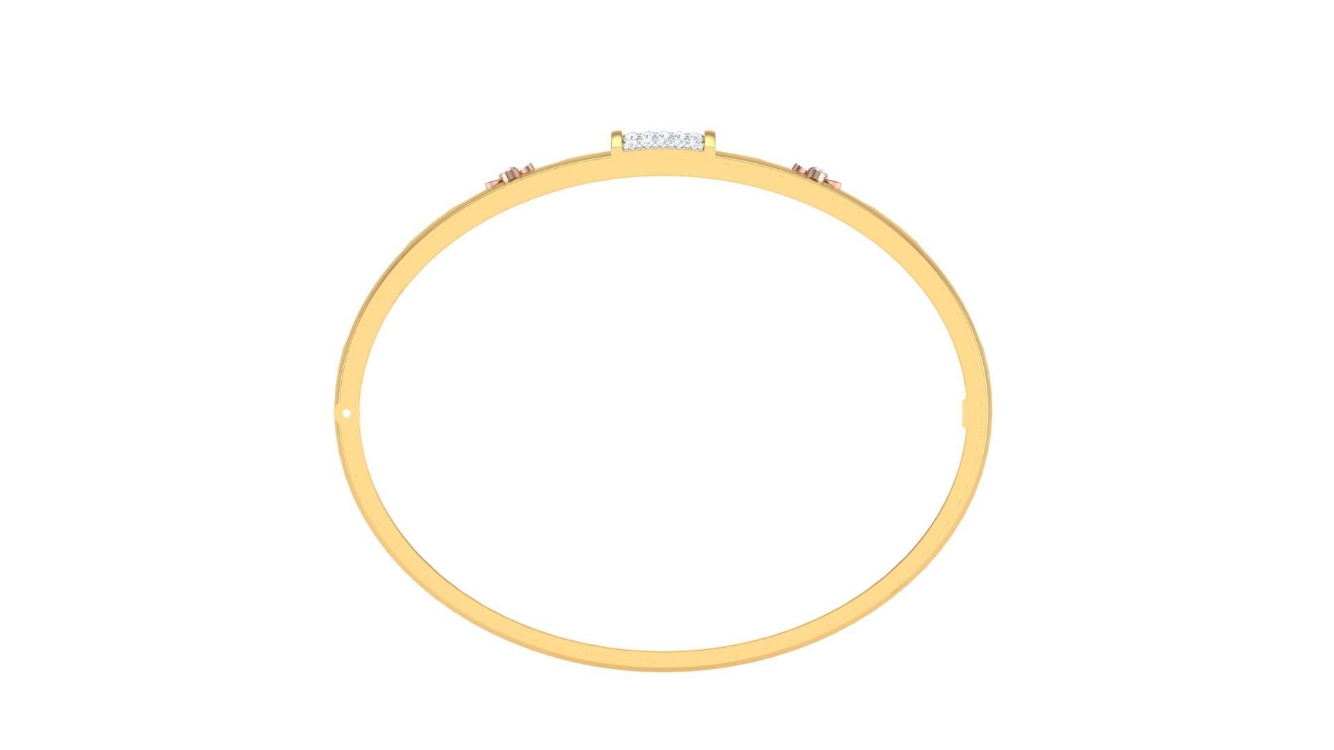 Flower Solid Diamond Unisex Bracelets 3dm stl renders obj  3D print model_9