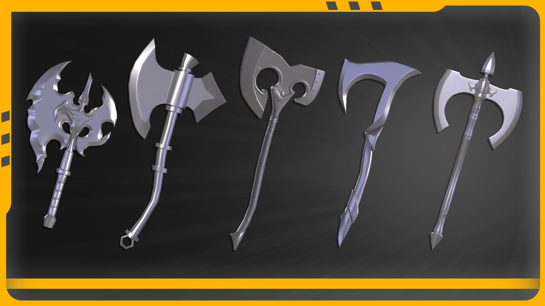 25 Weapon Base mesh Low-poly 3D model_8