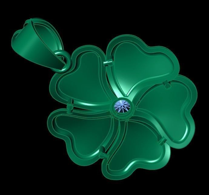 flower pendant 3D print model_2