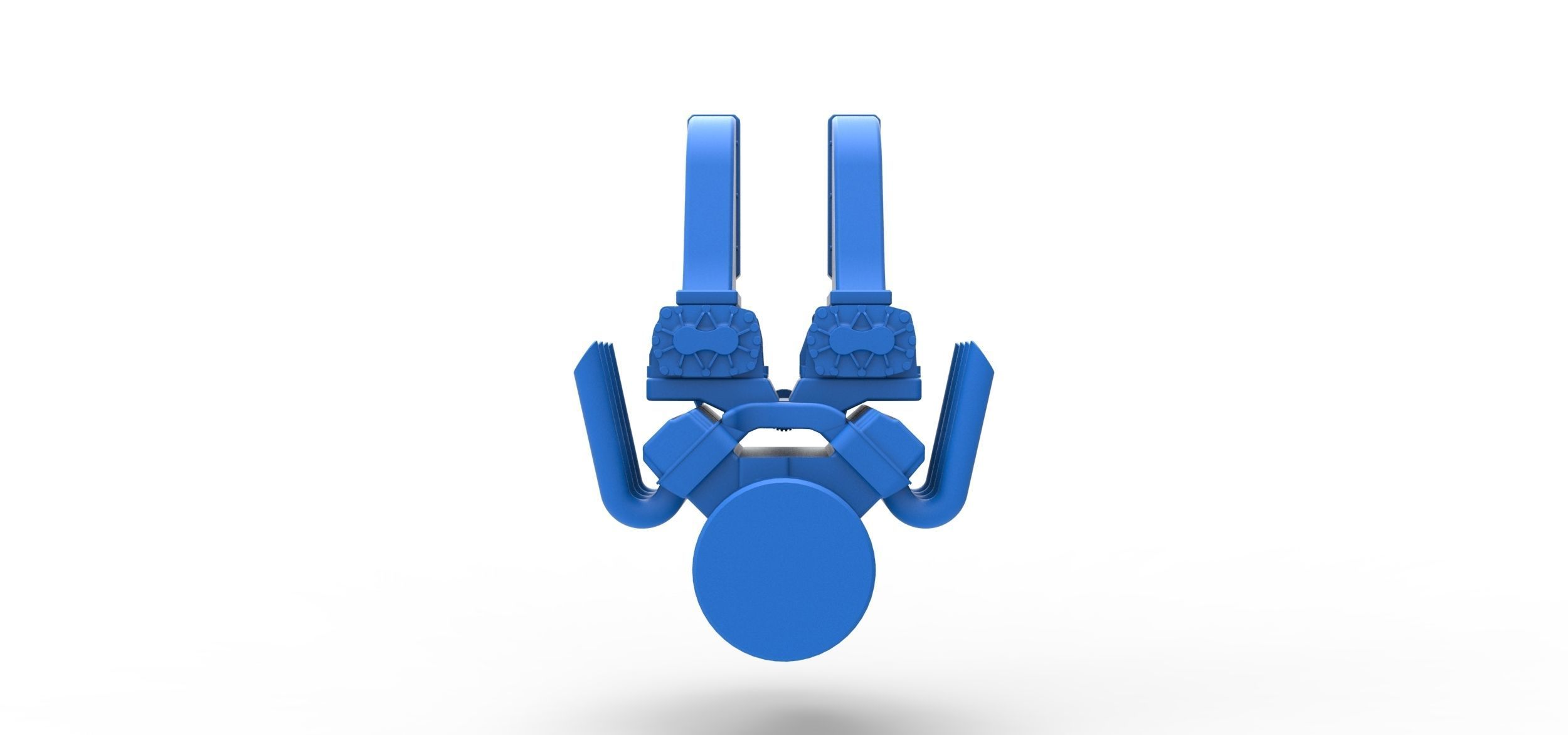 Engine V8 with double supercharger Version 6 Scale 1 to 25 3D print model_11