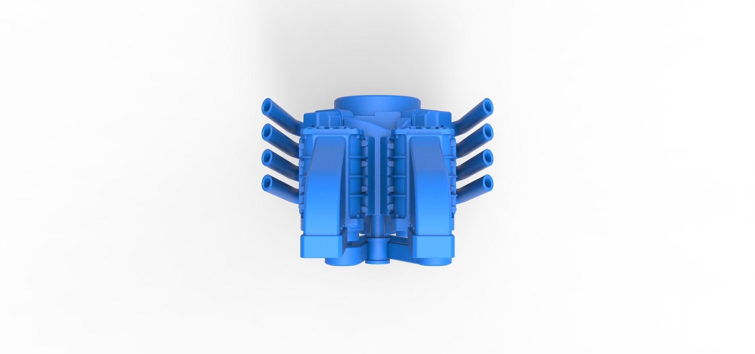 Engine V8 with double supercharger Version 6 Scale 1 to 25 3D print model_7