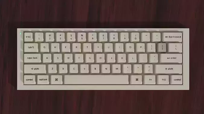 Vintage Plastic 60 Percent Mechanical Keyboard Keychron Q4 Style Free 3D model