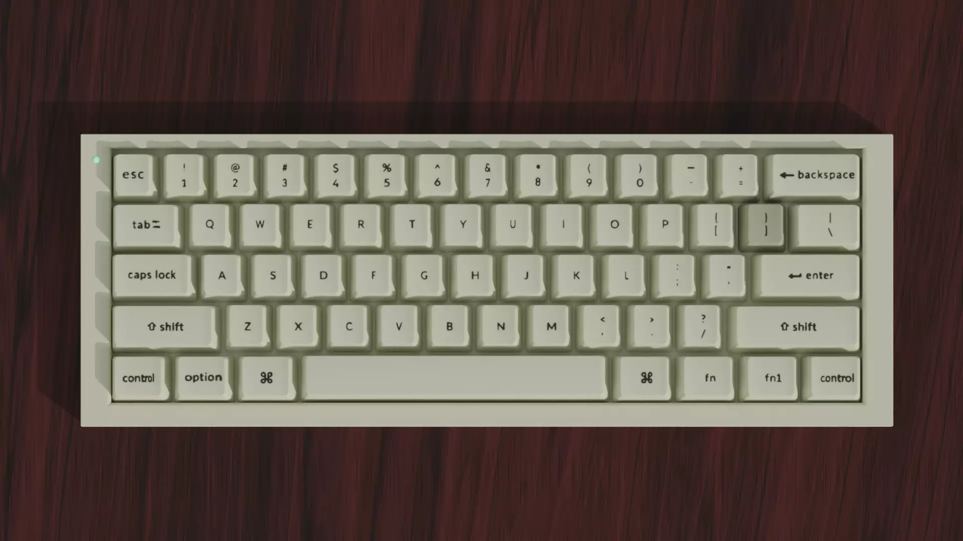 Vintage Plastic 60 Percent Mechanical Keyboard Keychron Q4 Style Free 3D model_0