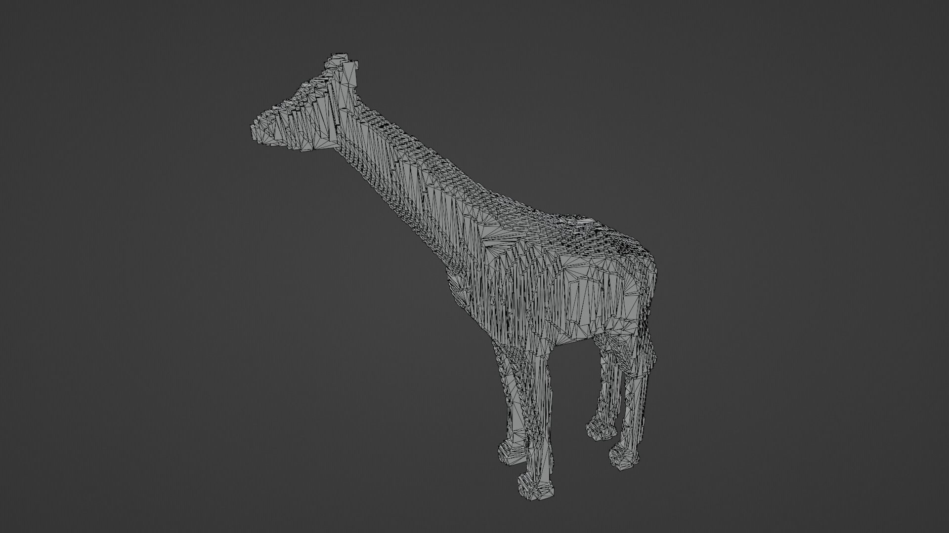 Voxel Giraffe Low-poly 3D model_18