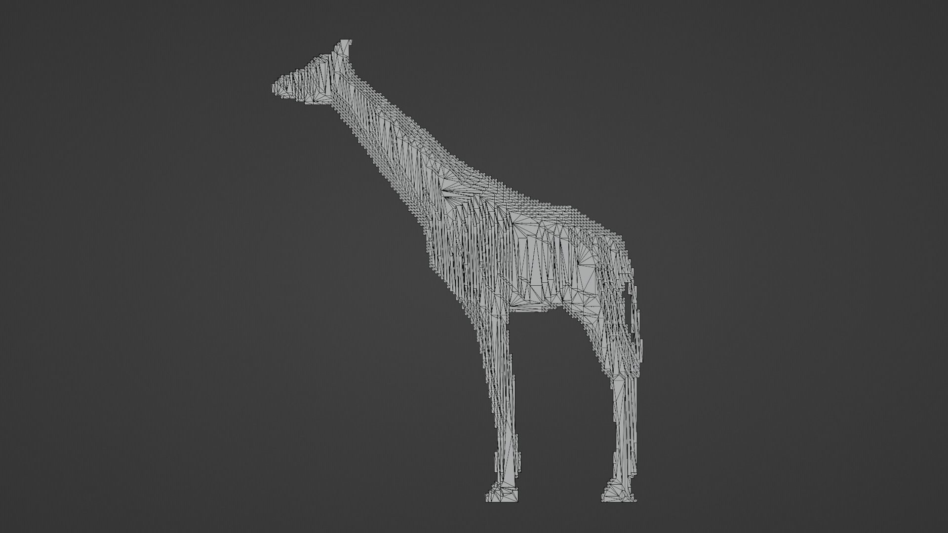Voxel Giraffe Low-poly 3D model_19