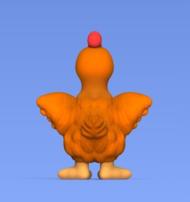 Open Wings Chicken 3D print model_3