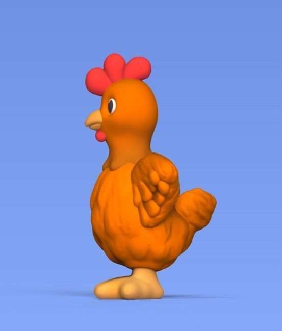 Open Wings Chicken 3D print model_2