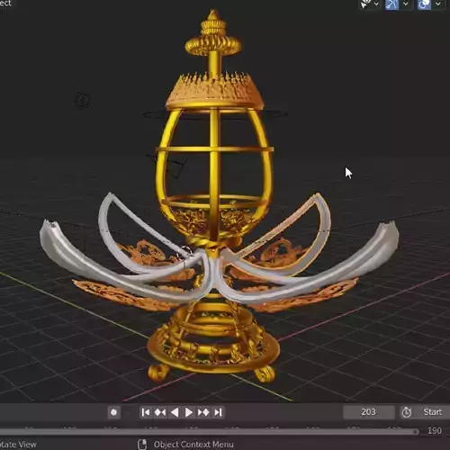trophy art  Low-poly 3D model