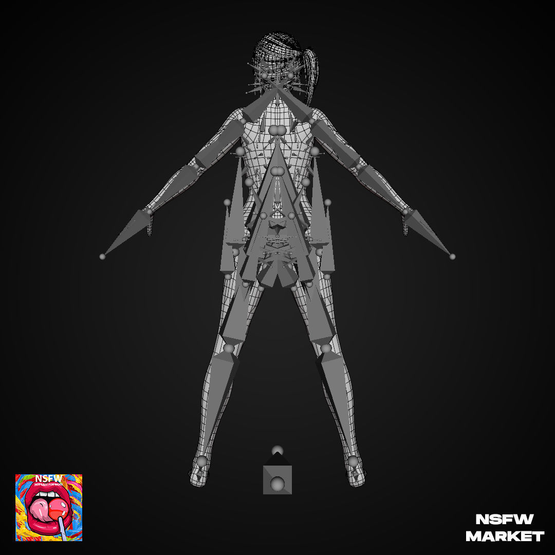 EXCLUSIVE EDITION RIGGED CHARACTER KOHARU Low-poly 3D model_22