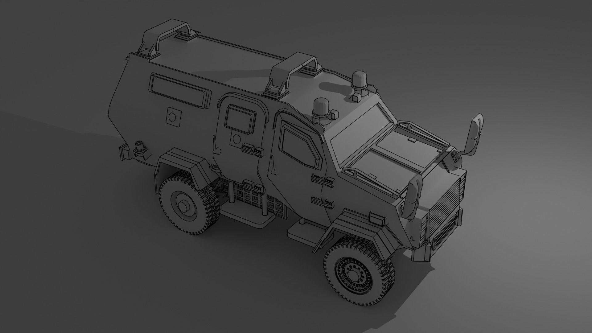 Wolf Armoured Vehicle 3D print model_3