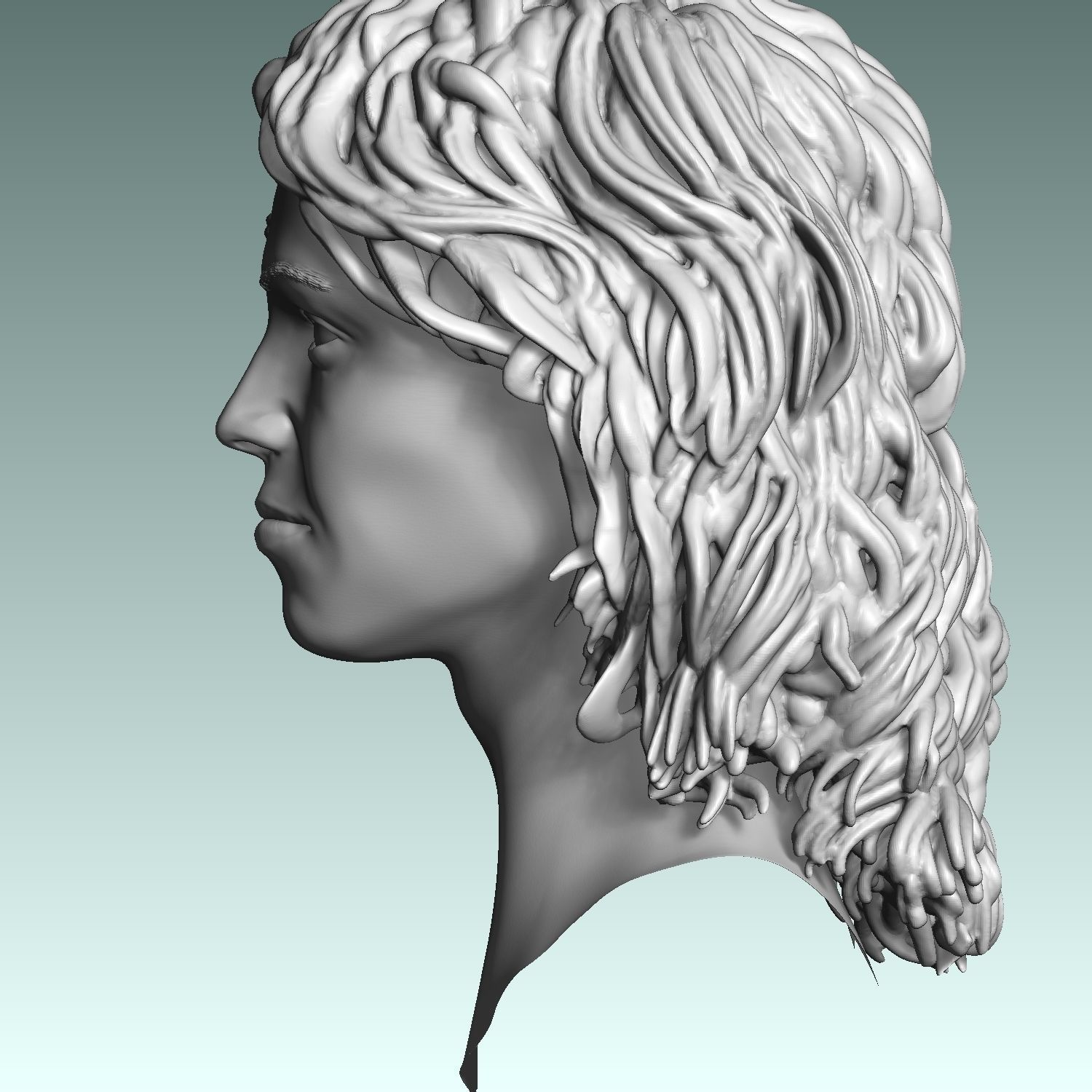 Sigourney Weaver  head  from Alien movie 3D print model_5