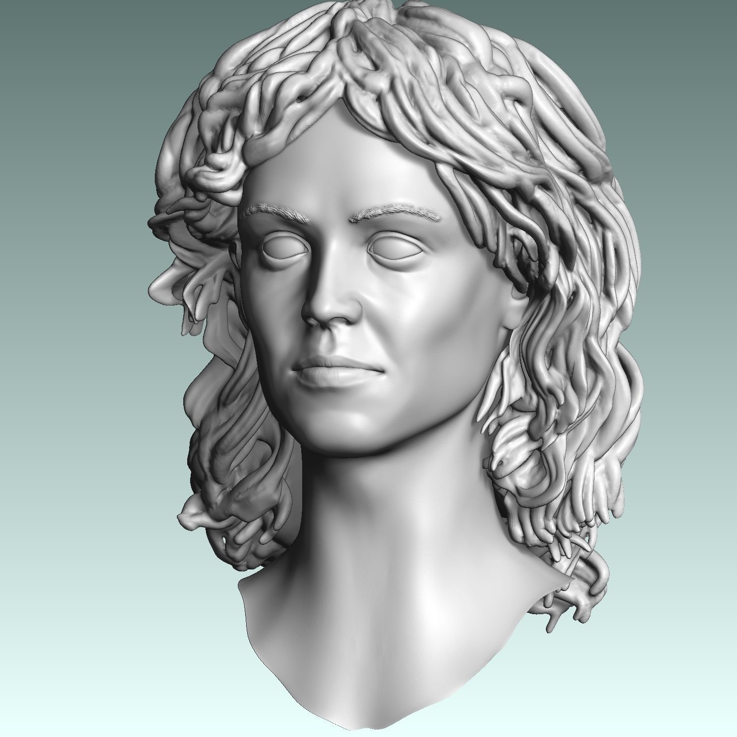 Sigourney Weaver  head  from Alien movie 3D print model_4