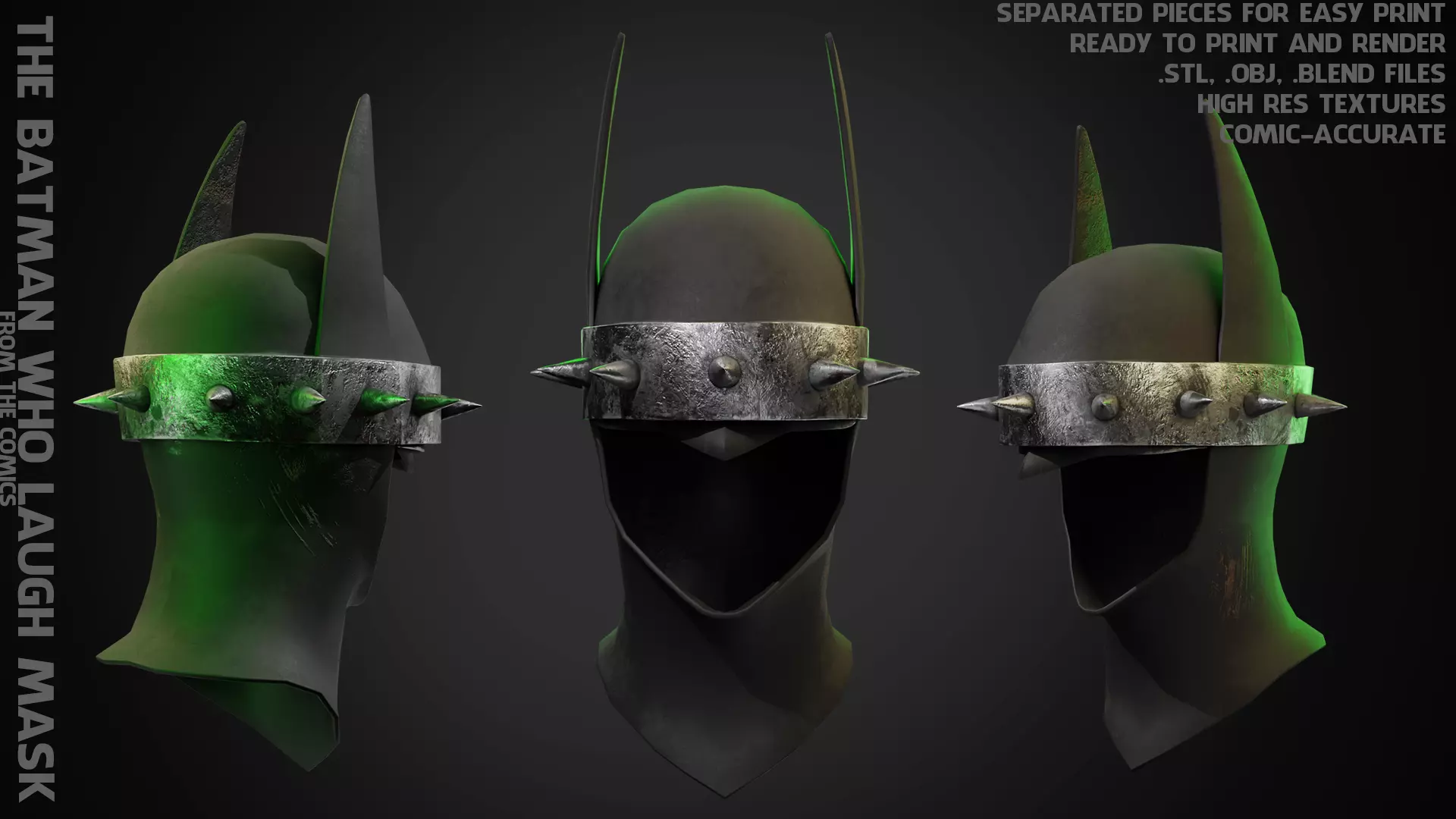 The Batman Who Laughs Mask for Cosplay 3D print model_0