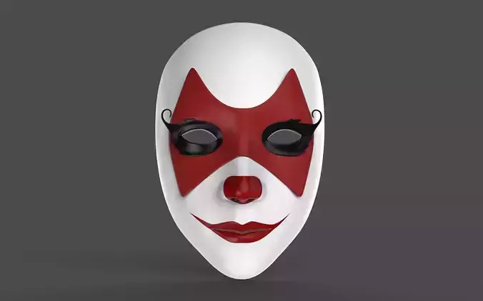 Mask Clown Low-poly 3D model