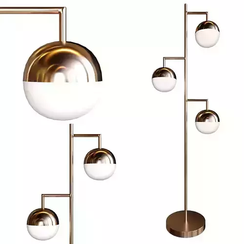 ORBS CHAMPAGNE FLOOR LAMP cb2
