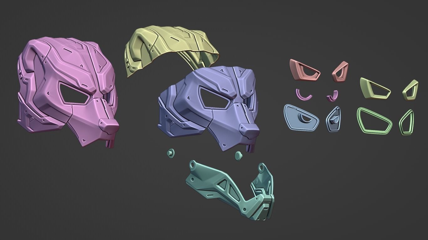 EVO BEAR - cosplay sci-fi mask - DIGITAL STL FILE FOR 3DPRINTING 3D print model_7