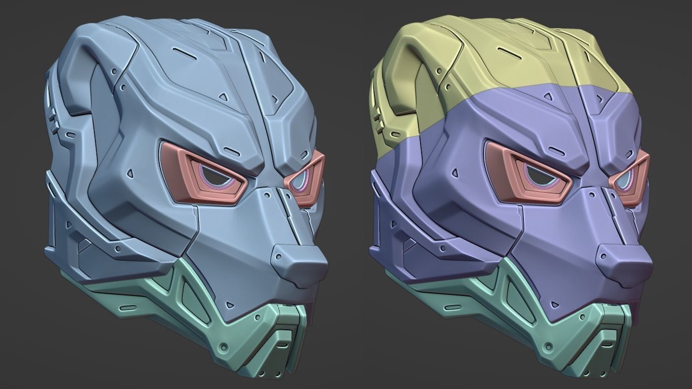 EVO BEAR - cosplay sci-fi mask - DIGITAL STL FILE FOR 3DPRINTING 3D print model_6