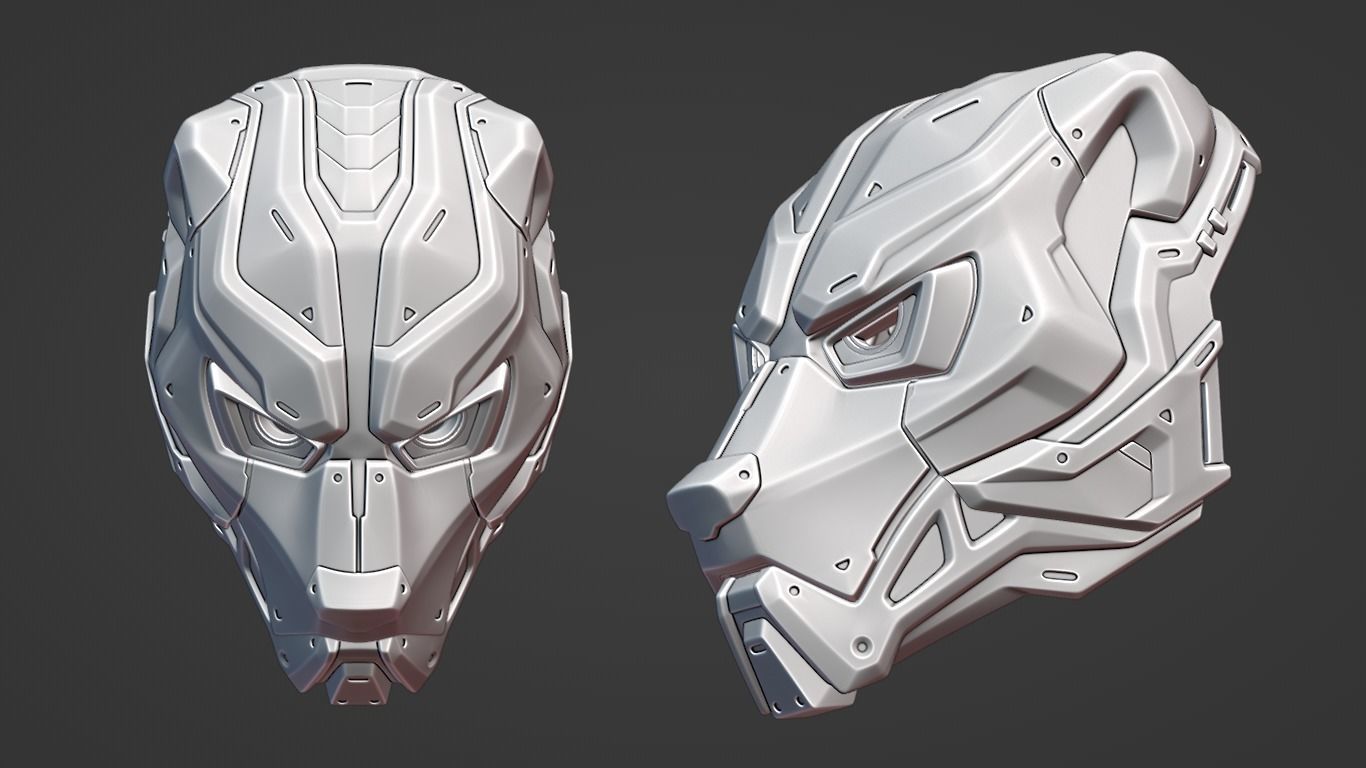 EVO BEAR - cosplay sci-fi mask - DIGITAL STL FILE FOR 3DPRINTING 3D print model_5