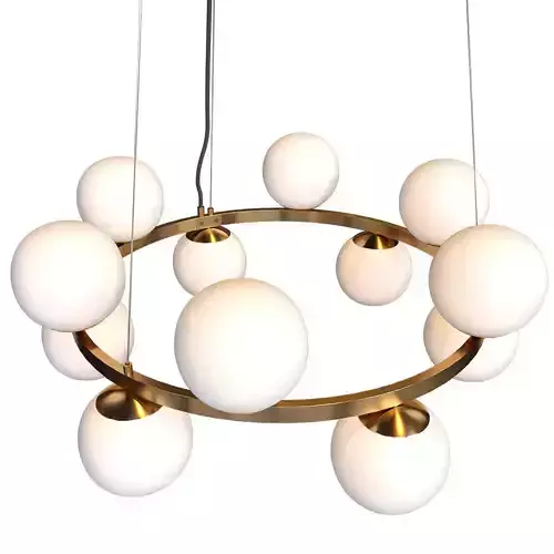 BUBBLES BRASS RING PENDANT LIGHT