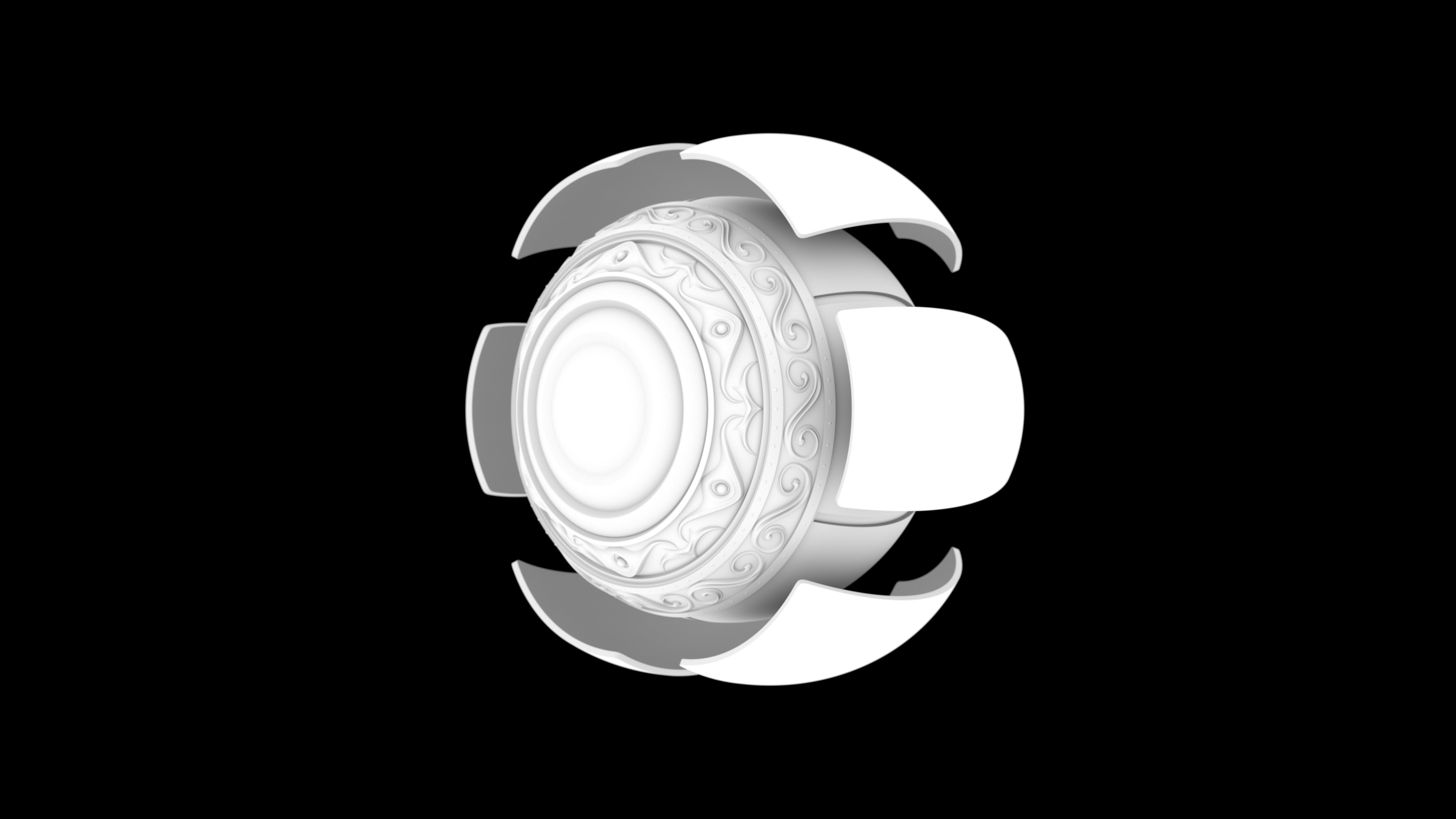 Sci-Fi mysterious sphere 3D model_1