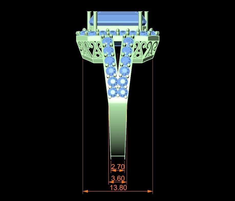 EMRELD CUTT RING 3D print model_2