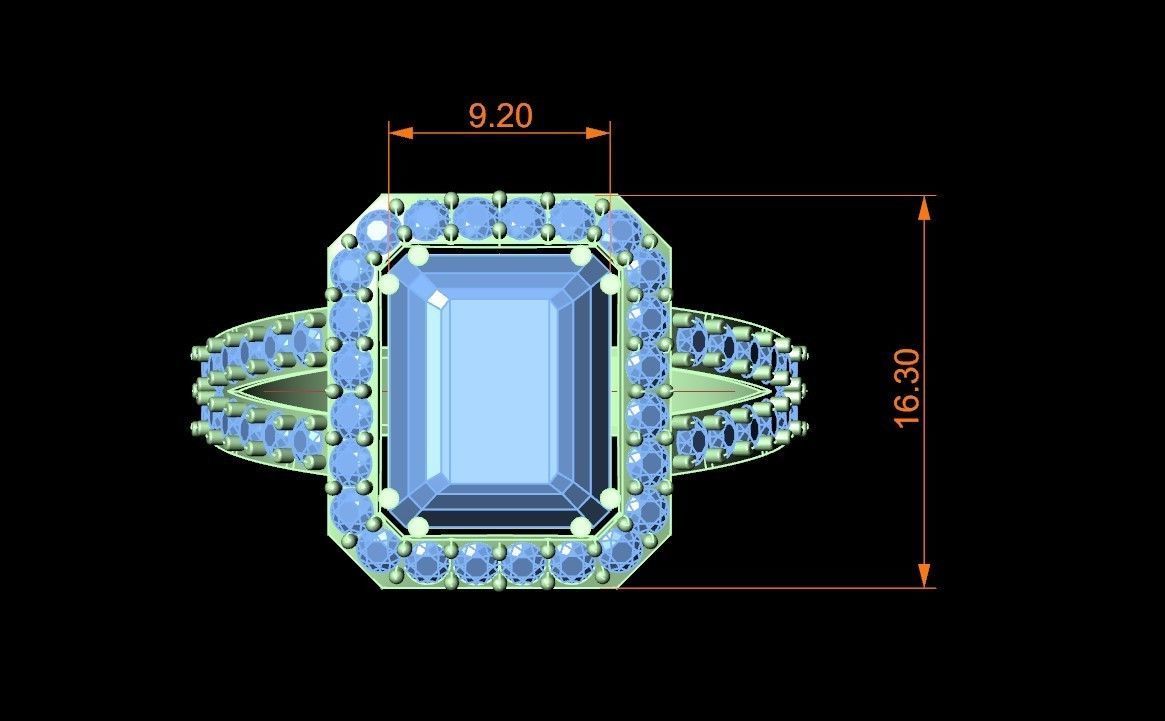 EMRELD CUTT RING 3D print model_1
