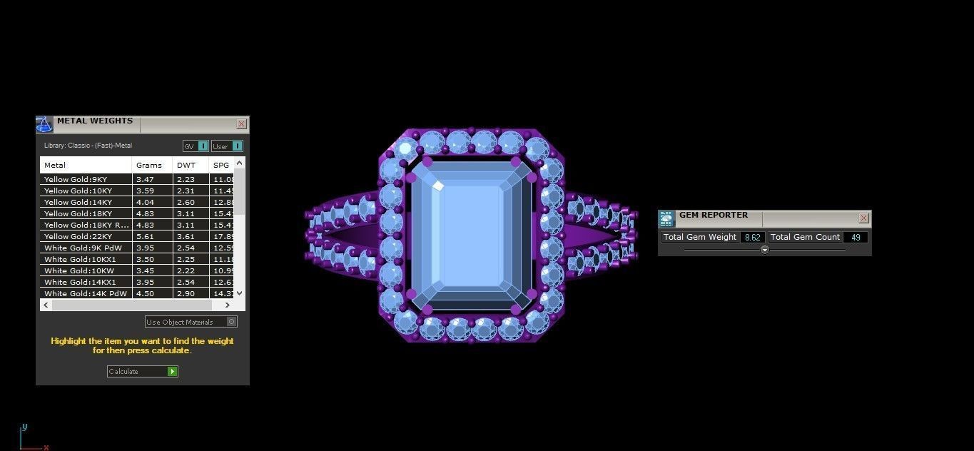 EMRELD CUTT RING 3D print model_10